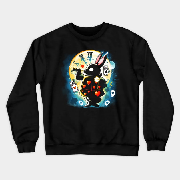 White Rabbit Crewneck Sweatshirt by Vallina84